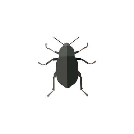 Insect icon in flat style isolated on white background. Vector illustrationのイラスト素材