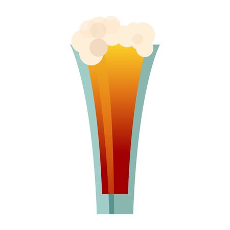 Beer glass icon isolated on white background. Cartoon full alcohol mug. Vector illustrationのイラスト素材