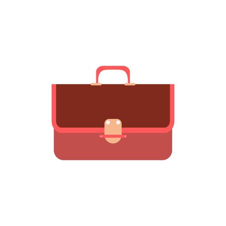 Women handbag flat icon, Blue modern bag isolated on white. Vector hand bag illustration objectのイラスト素材