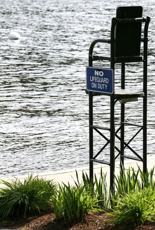 lakeside park lifeguard stationの写真素材