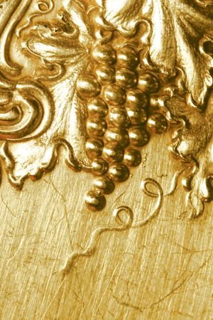 grapes, vine, leaves, flourish: antique silver design background
