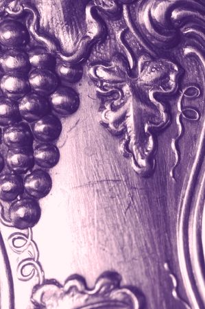 antique silver grapevine designの写真素材