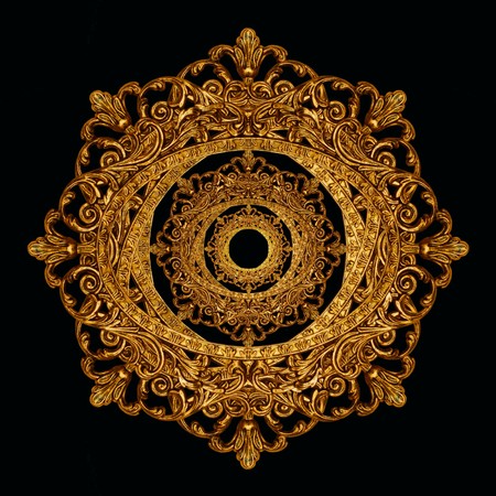 ornate frame as decorative star, medallion or other design elementの写真素材