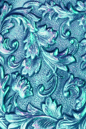 antique silver botanical detailの写真素材