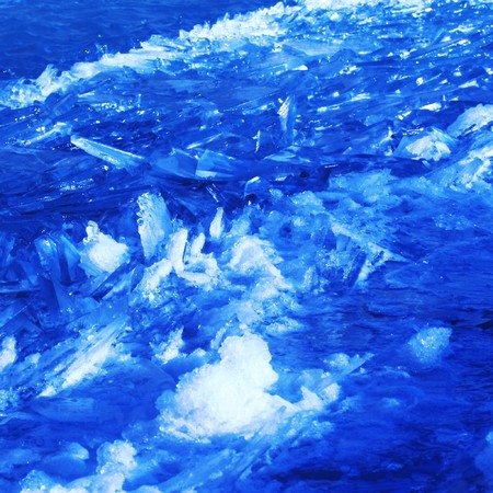 floating ice shards background