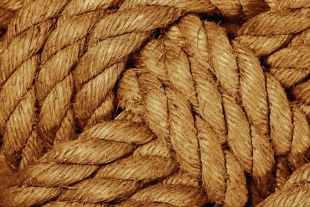 section of a flat Turk's Head knot patternの写真素材