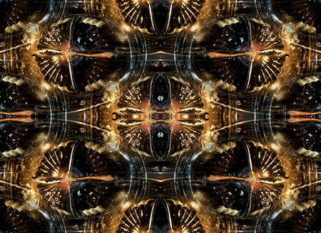 retro metal fireman helmet abstract