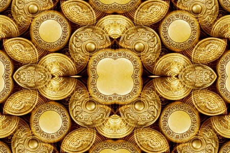intricate vintage door knobs as abstract background