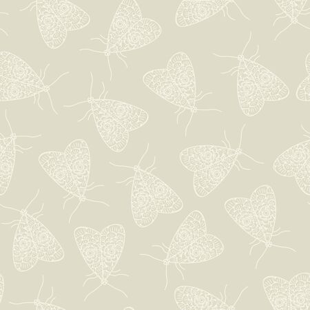 Vector Yellow Butterflies on Gold Background Seamless Repeat Pattern. Background for textiles, cards, manufacturing, wallpapers, print, gift wrap and scrapbooking.のイラスト素材