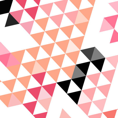 Seamless geometric pattern with triangles and squares. Vector illustration.