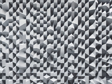 3d render, abstract geometric background, black and white paper textureの素材