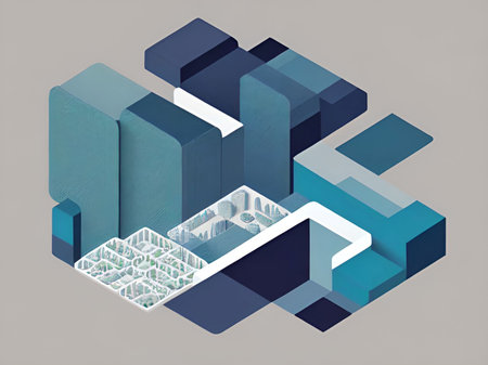Abstract 3d isometric background. Vector illustration. Eps 10.の素材