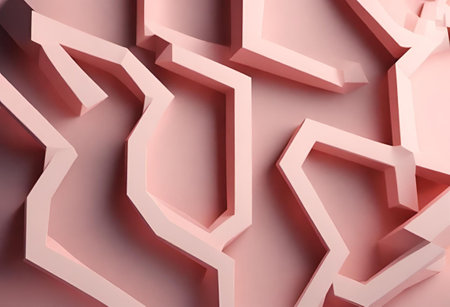 Abstract 3d rendering of hexagonal shapes. Futuristic background.の素材