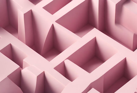 Abstract geometric background, 3d render, square shape, minimal designの素材