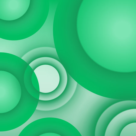 Abstract background with green circles. Vector illustration. Eps 10. Gradient mesh.の写真素材