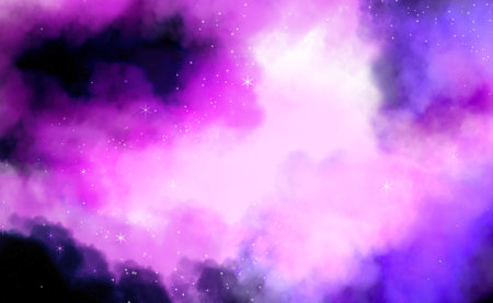 Cosmic space background with stars and nebula. 3D rendering