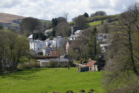 Withypool viewed from Two Moors Way footpathExmoor, Somersetの写真素材