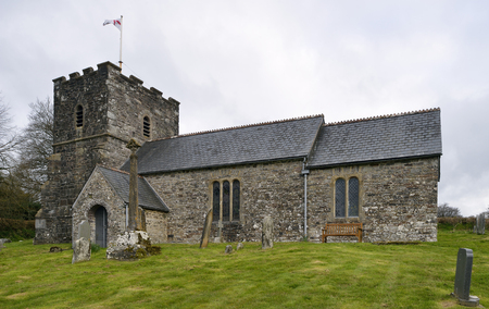 Late Medieval St Andrew's Church, Withypool, Exmoor, Somersetの写真素材