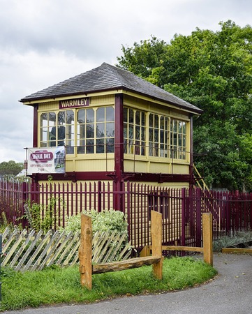 Restored Warmley Station Signal Box on the Avon Cycle Path between Bristol & Bathのeditorial素材