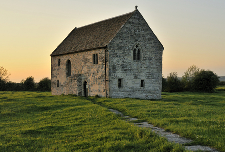 Evening sun on Abbot's Fish House, Meare, Somersetのeditorial素材