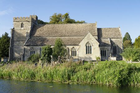St Cyr's Church & Stroudwater Navigation Canal, Stonehouse, Gloucestershire, UKの写真素材