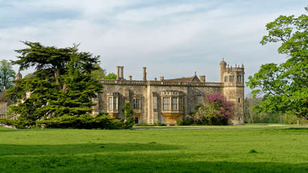 West front of Lacock Abbey, Wiltshire, UK 
13th century grade I listed Augustinian Nunnery later country houseのeditorial素材