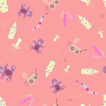 Seamless pattern for girlsのイラスト素材