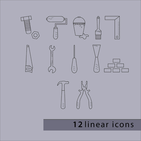 linear iconsのイラスト素材