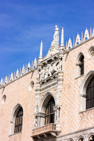 Balcony of the famous Doge s palace in Veniceのeditorial素材