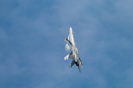 FAIRFORD, ENGLAND - JULY 13: A McDonnell Douglas F/A-18C of the Swiss Air Force at the Royal...
