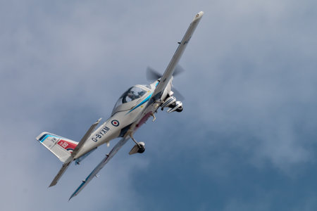 RAF FAIRFORD, ENGLAND - July 13, 2018: A Royal Air Force Tutor aircraft at the Royal International...