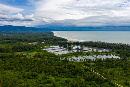 Aerial view of rural Thailand (Khao Lak, Phang Nga)の写真素材