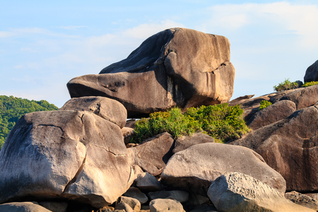 Beautiful granite rocks around Thailands famous Similan Islandsの写真素材