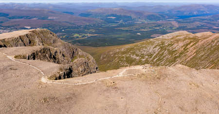 Summit of Ben Nevis - the UK's tallest mountainの写真素材