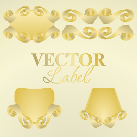 Label element decor retroのイラスト素材