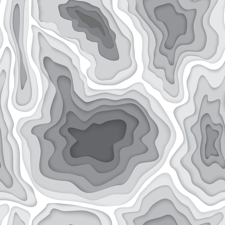 Mountain landscape. Paper cut style. Vector backgroundのイラスト素材