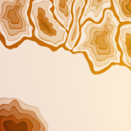 Mountain landscape. Paper cut style. Vector backgroundのイラスト素材