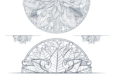 Mandala vector ornamentのイラスト素材