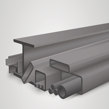 Rolled metal products. Isolated on white backgroundのイラスト素材