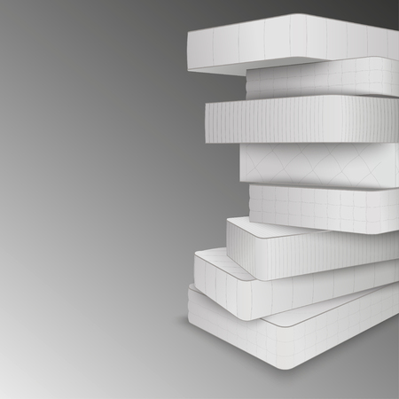 White mattress isolated on white background. Vector illustrationの写真素材