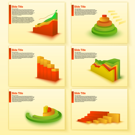 Columnar vector business chart. Growth indicators schedule template.のイラスト素材