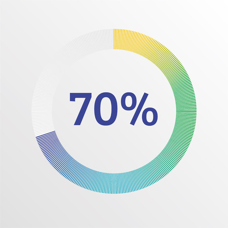 Set pie chart, graphs segments. Segmented circles. Colorful iconsのイラスト素材