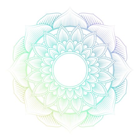 flower color mandala decorative ornamentの写真素材