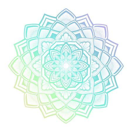 flower color mandala decorative ornamentのイラスト素材