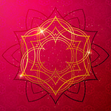 Vector Mandala, floral mandalaのイラスト素材