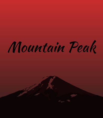 Mountain peak poster logo vectorのイラスト素材