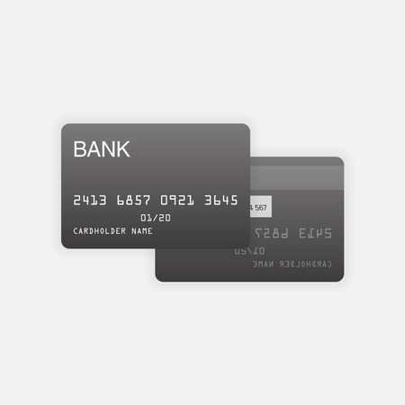 Blank debit or credit card vector illustrationのイラスト素材