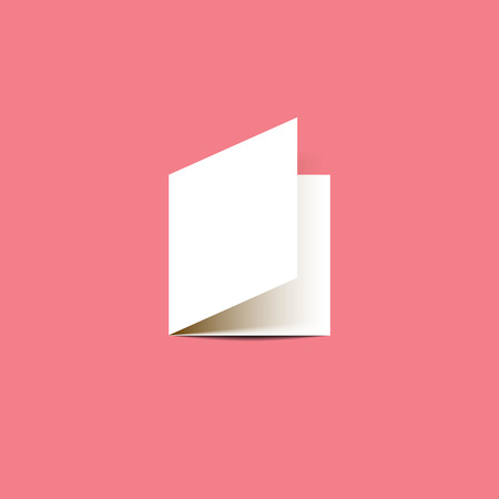 Two-fold brochure leaflet isolated vector illustrationのイラスト素材