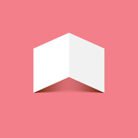 Two-fold brochure leaflet isolated vector illustrationのイラスト素材