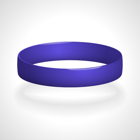Promo bracelet. Silicone bracelet for hand. Vector illustration.のイラスト素材